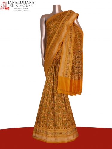 Handloom Exclusive Meenakari Banarasi Silk Saree